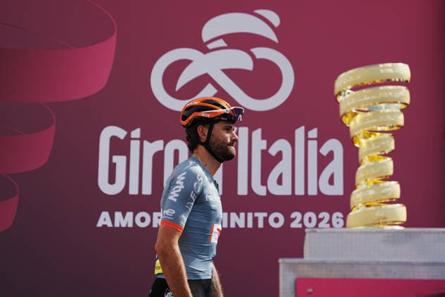 Italy™s Filippo Ganna of Netcompany Ineos ean trohpy during Stage 7 of the Giro d™Italia, from Formia to Blockhaus, Italy, Friday, May 15, 2026.  Copyright: xGianMattiaxD™Alberto LaPressex
