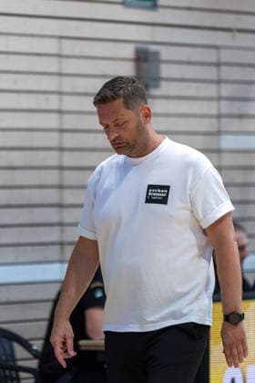 Igor Perovic Bozic Estriche Knights Kirchheim, Headcoach GER, Bozic Estriche Knights Kirchheim vs BG Goettingen, BARMER 2 Basketball Bundesliga, Playoffs Game 4, Season 2025 2026, 14 05 2026 GER, Bozic Estriche Knights Kirchheim vs BG Goettingen, BARMER 2 Basketball Bundesliga, Playoffs Game 4, Season 2025 2026, 14 05 2026 Goeppingen Copyright: xEibner-Pressefoto NinaxSanderx EP_NSR