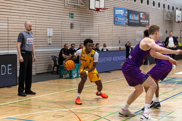 Charles Tyorne Harris Jr Bozic Estriche Knights Kirchheim, 03 GER, Bozic Estriche Knights Kirchheim vs BG Goettingen, BARMER 2 Basketball Bundesliga, Playoffs Game 4, Season 2025 2026, 14 05 2026 GER, Bozic Estriche Knights Kirchheim vs BG Goettingen, BARMER 2 Basketball Bundesliga, Playoffs Game 4, Season 2025 2026, 14 05 2026 Goeppingen Copyright: xEibner-Pressefoto NinaxSanderx EP_NSR