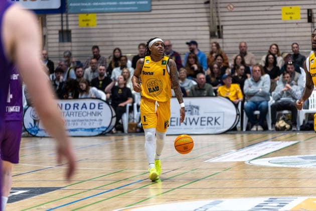 Phillip Montreal Russell Bozic Estriche Knights Kirchheim, 01 GER, Bozic Estriche Knights Kirchheim vs BG Goettingen, BARMER 2 Basketball Bundesliga, Playoffs Game 4, Season 2025 2026, 14 05 2026 GER, Bozic Estriche Knights Kirchheim vs BG Goettingen, BARMER 2 Basketball Bundesliga, Playoffs Game 4, Season 2025 2026, 14 05 2026 Goeppingen Copyright: xEibner-Pressefoto NinaxSanderx EP_NSR