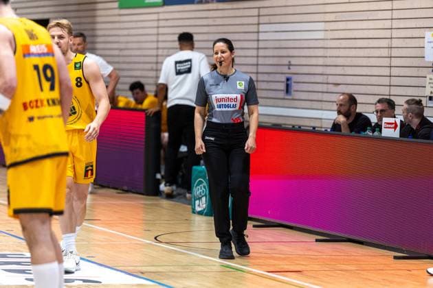 Danjana Rey Referee GER, Bozic Estriche Knights Kirchheim vs BG Goettingen, BARMER 2 Basketball Bundesliga, Playoffs Game 4, Season 2025 2026, 14 05 2026 GER, Bozic Estriche Knights Kirchheim vs BG Goettingen, BARMER 2 Basketball Bundesliga, Playoffs Game 4, Season 2025 2026, 14 05 2026 Goeppingen Copyright: xEibner-Pressefoto NinaxSanderx EP_NSR
