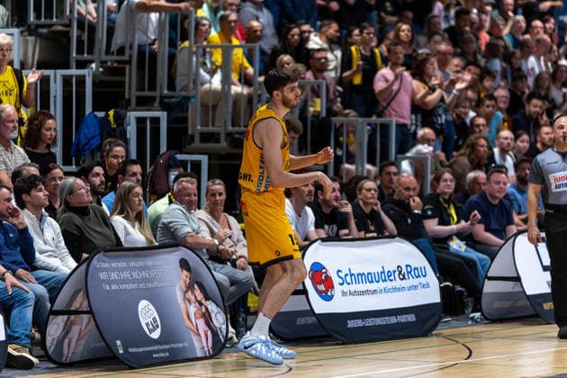 Nil Failenschmid Clavera Bozic Estriche Knights Kirchheim, 15 GER, Bozic Estriche Knights Kirchheim vs BG Goettingen, BARMER 2 Basketball Bundesliga, Playoffs Game 4, Season 2025 2026, 14 05 2026 GER, Bozic Estriche Knights Kirchheim vs BG Goettingen, BARMER 2 Basketball Bundesliga, Playoffs Game 4, Season 2025 2026, 14 05 2026 Goeppingen Copyright: xEibner-Pressefoto NinaxSanderx EP_NSR