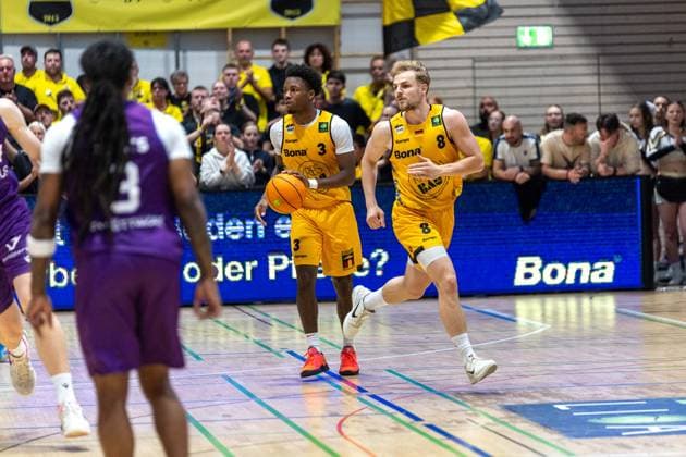 Charles Tyorne Harris Jr Bozic Estriche Knights Kirchheim, 03 Lucas Mayer Bozic Estriche Knights Kirchheim, 08 GER, Bozic Estriche Knights Kirchheim vs BG Goettingen, BARMER 2 Basketball Bundesliga, Playoffs Game 4, Season 2025 2026, 14 05 2026 GER, Bozic Estriche Knights Kirchheim vs BG Goettingen, BARMER 2 Basketball Bundesliga, Playoffs Game 4, Season 2025 2026, 14 05 2026 Goeppingen Copyright: xEibner-Pressefoto NinaxSanderx EP_NSR