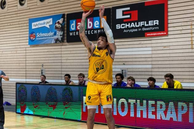 Tylan James Pope Bozic Estriche Knights Kirchheim, 09 GER, Bozic Estriche Knights Kirchheim vs BG Goettingen, BARMER 2 Basketball Bundesliga, Playoffs Game 4, Season 2025 2026, 14 05 2026 GER, Bozic Estriche Knights Kirchheim vs BG Goettingen, BARMER 2 Basketball Bundesliga, Playoffs Game 4, Season 2025 2026, 14 05 2026 Goeppingen Copyright: xEibner-Pressefoto NinaxSanderx EP_NSR