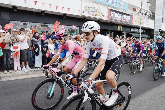 Start the race during Stage 7 of the Giro d™Italia, from Formia to Blockhaus, Italy, Friday, May 15, 2026.  Copyright: xGianMattiaxD™Alberto LaPressex