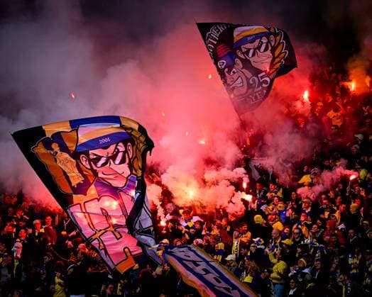 Royale Union Saint-Gilloise v RSC Anderlecht - Belgian Croky Cup Final BRUSSELS, BELGIUM - MAY 14 : Fans of Royale Union Saint-Gilloise during the Belgian Croky Cup final match between Royale Union Saint-Gilloise and RSC Anderlecht on May 14, 2026 in Brussels, Belgium, 14 05 2026  Copyright: xTomasxSiskx