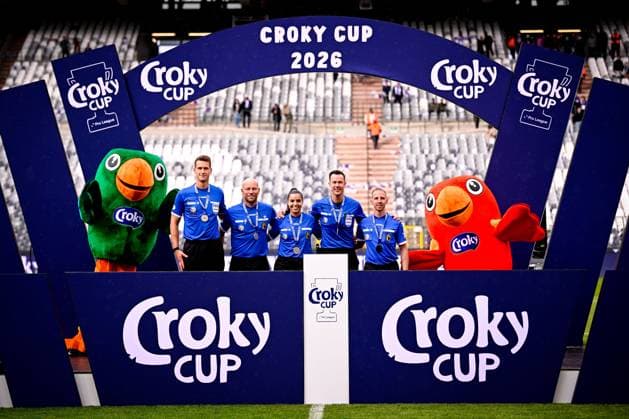 Royale Union Saint-Gilloise v RSC Anderlecht - Belgian Croky Cup Final BRUSSELS, BELGIUM - MAY 14 : The referee team of Van Driessche Bram after the Belgian Croky Cup final match between Royale Union Saint-Gilloise and RSC Anderlecht on May 14, 2026 in Brussels, Belgium, 14 05 2026 Brussels Belgium  Copyright: xTomasxSiskx