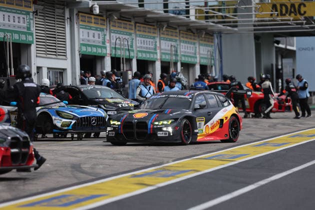 Nürburg, Germany 14 17 May 2026 ADAC Ravenol 24h Race Nürburgring 2026 Friday Qualifying Pitlane Pitlane In the picture 81 BMW M Motorsport BMW M3 Touring 24h Jens Klingmann GER, Ugo de Wilde BEL, Connor de Phillippi USA, Neil Verhagen USA Nürburgring Rheinland Pfalz Copyright: xFotostandx xFabianxWernerx