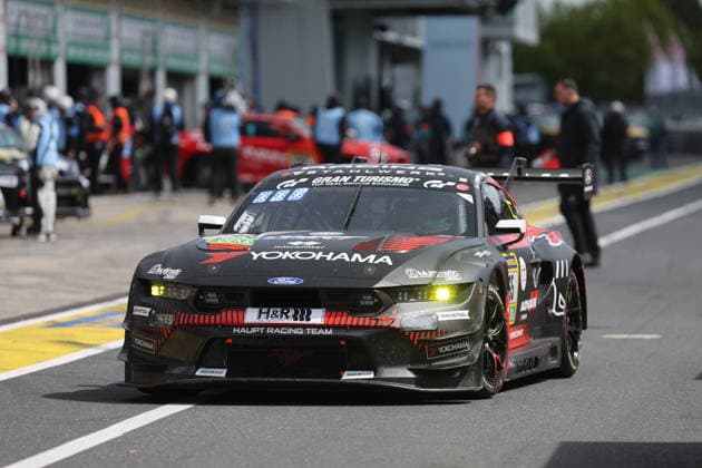 Nürburg, Germany 14 17 May 2026 ADAC Ravenol 24h Race Nürburgring 2026 Friday Qualifying Pitlane Pitlane In the picture 65 HRT Ford Racing Ford Mustang GT3 EVO 2026 Hubert Haupt GER, Vincent Kolb GER, David Schumacher GER, Colin Caresani NED Nürburgring Rheinland Pfalz Copyright: xFotostandx xFabianxWernerx