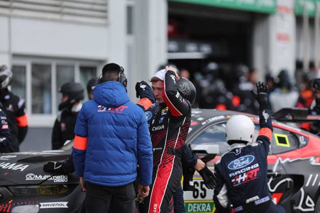 Nürburg, Germany 14 17 May 2026 ADAC Ravenol 24h Race Nürburgring 2026 Friday Qualifying Pitlane Portrait David Schumacher In the picture 65 HRT Ford Racing Ford Mustang GT3 EVO 2026 Hubert Haupt GER, Vincent Kolb GER, David Schumacher GER, Colin Caresani NED Nürburgring Rheinland Pfalz Copyright: xFotostandx xFabianxWernerx