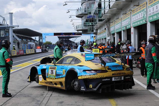 Nürburg, Germany 14 17 May 2026 ADAC Ravenol 24h Race Nürburgring 2026 Friday Qualifying Pitlane Pitlane In the picture 26 PROsport racing Mercedes AMG GT3 Adam Christodoulou GBR, Christopher Lulham GBR, Mikael Grenier CAN, Marek Böckmann GER Nürburgring Rheinland Pfalz Copyright: xFotostandx xFabianxWernerx