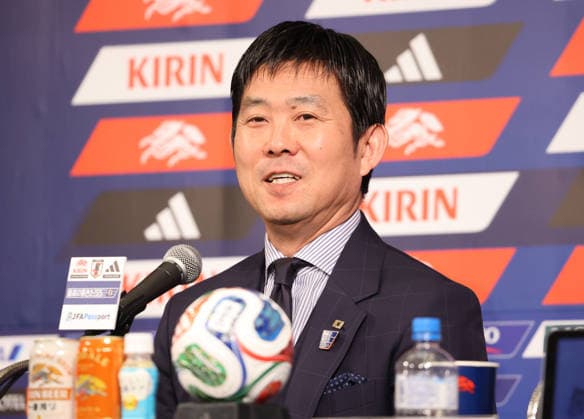 May 15, 2026, Tokyo, Japan - Japan s football national team, Nationalteam head coach Hajime Moriyasu announces his 26-member World Cup squad at a press conference, PK, Pressekonferenz in Tokyo on Friday, May 15, 2026. FIFA World Cup, WM, Weltmeisterschaft, Fussball 2026 will be held from June 11 through July 19 in Canada, Mexico and the United States. (photo by Yoshio Tsunoda AFLO) Noxthirdxpartyxsales aflo_330475172