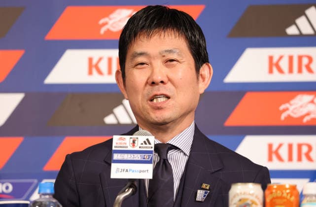 May 15, 2026, Tokyo, Japan - Japan s football national team, Nationalteam head coach Hajime Moriyasu announces his 26-member World Cup squad at a press conference, PK, Pressekonferenz in Tokyo on Friday, May 15, 2026. FIFA World Cup, WM, Weltmeisterschaft, Fussball 2026 will be held from June 11 through July 19 in Canada, Mexico and the United States. (photo by Yoshio Tsunoda AFLO) Noxthirdxpartyxsales aflo_330475174