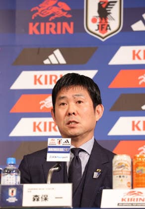 May 15, 2026, Tokyo, Japan - Japan s football national team, Nationalteam head coach Hajime Moriyasu announces his 26-member World Cup squad at a press conference, PK, Pressekonferenz in Tokyo on Friday, May 15, 2026. FIFA World Cup, WM, Weltmeisterschaft, Fussball 2026 will be held from June 11 through July 19 in Canada, Mexico and the United States. (photo by Yoshio Tsunoda AFLO) Noxthirdxpartyxsales aflo_330475182