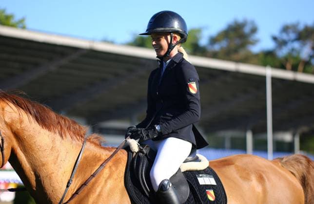 15 05 2026, xcex, GER, Hamburg, Jenischpark, Derby Park Klein Flottbek, AL SHIRA AA German Jumping and Dressage Derby Hamburg, CWD Amateur Tour CSIAm, Delani Diekmeier GER with Delvaro Deluxe