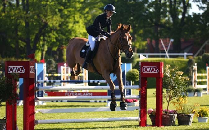 15 05 2026, xcex, GER, Hamburg, Jenischpark, Derby Park Klein Flottbek, AL SHIRA AA German Jumping and Dressage Derby Hamburg, CWD Amateur Tour CSIAm, Delani Diekmeier GER with Delvaro Deluxe