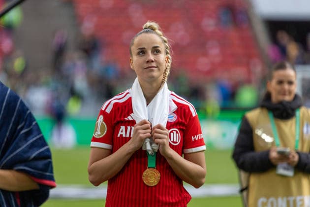 Germany Soccer DFB Cup Women 2025 2026, Final VfL Wolfsburg vs Bayern Munich RheinEnergieStadion Cologne Gwinn Giulia FC Bayern Munich, 7 Copyright: xMichellexLukax