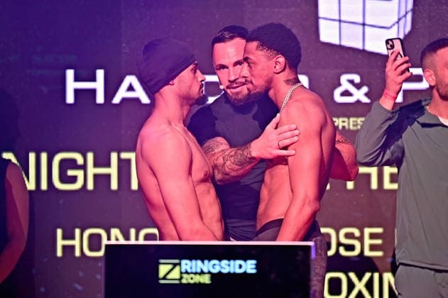 Ringside Series 2026 - Night of the Heavyweights Oluwole Ciosek , Florian Winter and Shae Green on the occasion of a press conference for the martial arts event Ringside Series 2026 - Night of the Heavyweights on 14 05 2026 at Palazzo Mannheim