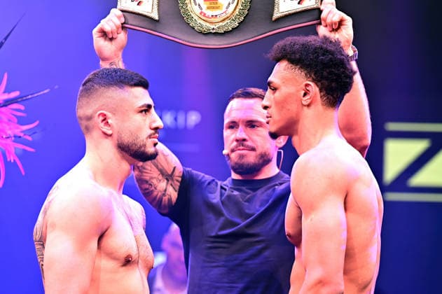 Ringside Series 2026 - Night of the Heavyweights Alexander Okafor and Elija Ülküseven on the occasion of a press conference for the martial arts event Ringside Series 2026 - Night of the Heavyweights on 14 05 2026 at Palazzo Mannheim