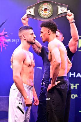 Ringside Series 2026 - Night of the Heavyweights Alexander Okafor and Elija Ülküseven on the occasion of a press conference for the martial arts event Ringside Series 2026 - Night of the Heavyweights on 14 05 2026 at Palazzo Mannheim