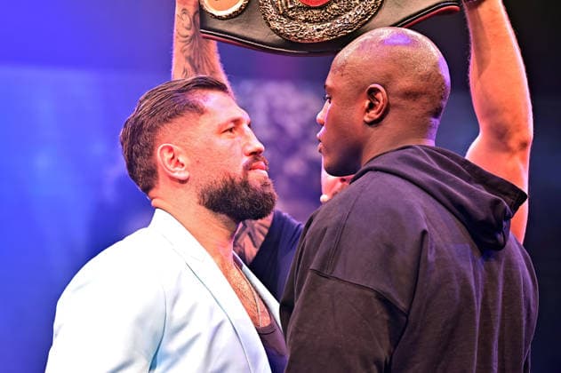 Ringside Series 2026 - Night of the Heavyweights Senad Gashi and Peter Kadiru on the occasion of a press conference for the martial arts event Ringside Series 2026 - Night of the Heavyweights on 14 05 2026 at Palazzo Mannheim