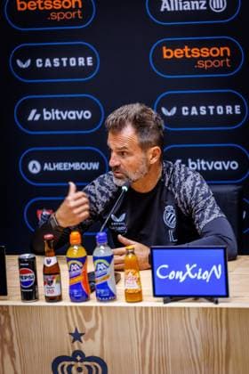 Club s head coach Ivan Leko pictured during a press conference, PK, Pressekonferenz of Belgian soccer team Club Brugge KV, Friday 15 May 2026 in Brugge, regarding their lasts games of the Champion s Play-Off (PO 1) competition of the Jupiler Pro League. KURTxDESPLENTER  x173965493x