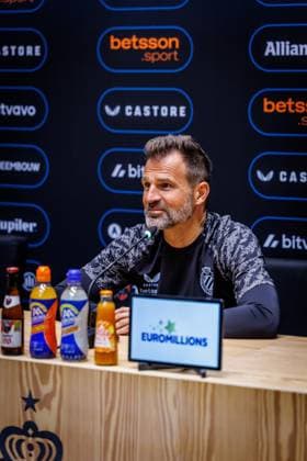 Club s head coach Ivan Leko pictured during a press conference, PK, Pressekonferenz of Belgian soccer team Club Brugge KV, Friday 15 May 2026 in Brugge, regarding their lasts games of the Champion s Play-Off (PO 1) competition of the Jupiler Pro League. KURTxDESPLENTER  x173965701x
