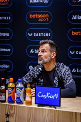 Club s head coach Ivan Leko pictured during a press conference, PK, Pressekonferenz of Belgian soccer team Club Brugge KV, Friday 15 May 2026 in Brugge, regarding their lasts games of the Champion s Play-Off (PO 1) competition of the Jupiler Pro League. KURTxDESPLENTER  x173965809x