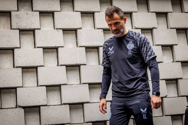 Club s head coach Ivan Leko pictured during a press conference, PK, Pressekonferenz of Belgian soccer team Club Brugge KV, Friday 15 May 2026 in Brugge, regarding their lasts games of the Champion s Play-Off (PO 1) competition of the Jupiler Pro League. KURTxDESPLENTER  x173965960x
