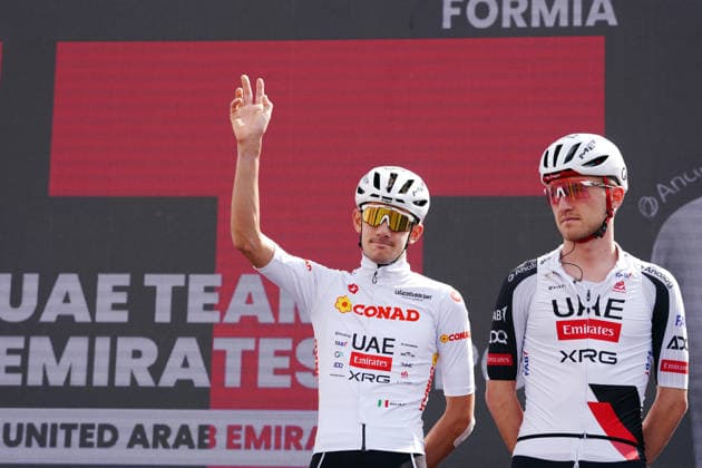 Spain™s Igor Arrieta Lizarraga of UAE Team Emirates XRG. White jersey during Stage 7 of the Giro d™Italia from Formia to Blockhaus, Italy. Friday May 15, 2026.  Copyright: xMassimoxPaolonex xLaPressex