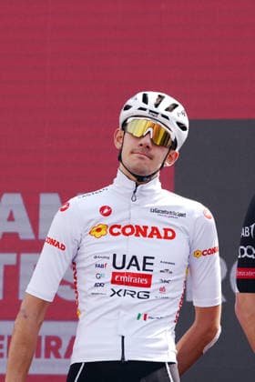 Spain™s Igor Arrieta Lizarraga of UAE Team Emirates XRG. White jersey during Stage 7 of the Giro d™Italia from Formia to Blockhaus, Italy. Friday May 15, 2026.  Copyright: xMassimoxPaolonex xLaPressex