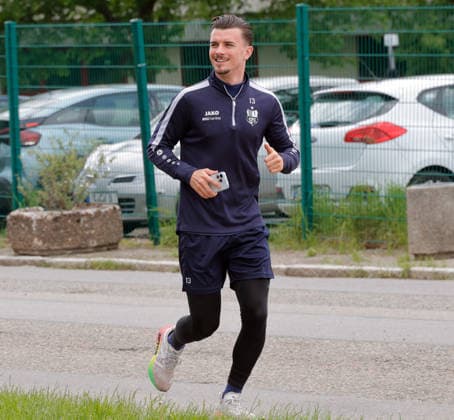 Training CFC 15 05 2026, Chemnitz, Sportforum, Sport, Football, Regionalliga Nordost 2025 2026, CFC, Training The CFC team meets for the last training session of the 2025 season 26 ,before the match against BFC Dynamo Leon Damer arrived 30 minutes later Chemnitz Saxony BRD
