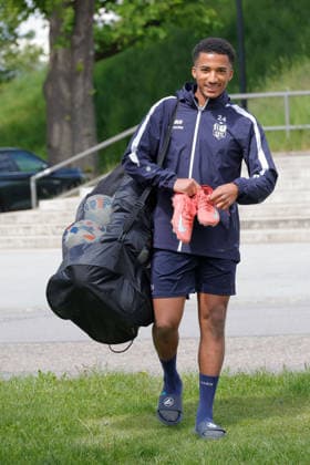 Training CFC 15 05 2026, Chemnitz, Sportforum, Sport, Football, Regionalliga Nordost 2025 2026, CFC, Training The CFC team meets for the last training session of the 2025 26 season before the match against BFC Dynamo Aaron Mensah Chemnitz Saxony BRD