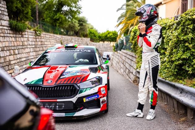 AUTO - RALLYE D™ANTIBES - COTE D™AZUR 2026 FRANCESCHI Jean-Baptiste, ESCARTEFIGUE Jules, Skoda Fabia RS Rally2, portrait during the Rallye d™Antibes 2026 - CÃ te d™Azur, 3rd round of the Championnat de France des Rallyes 2026, from May 16 to 17, 2026 in Antibes, France - AntibesFrance  Copyright: xBastienxRouxx
