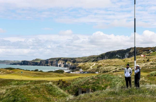 REPRO FREE *PRESS RELEASE NO REPRODUCTION FEE* EDITORIAL USE ONLY North of Ireland Men s Amateur Open, Royal Portrush Golf Club, Portrush 15 5 2026 Spectators watch on Spectators watch on 15 5 2026  Copyright: x INPHO NickxElliottx NE1L8678