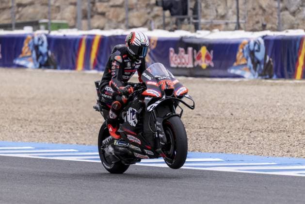 RECORD DATE NOT STATED MotoGP, free practice for the 4th round of the World Championship, WM, Weltmeisterschaft in Jerez. Jerez (esp), 24 04 2026 - Marco Bezzecchi (72), Aprilia Racing rider, during free practice 1, of the 4th round of the MotoGP world championship, at the Jerez-Angel Nieto circuit, Spain cadiz Spain Copyright: xJoaquimxGalantex