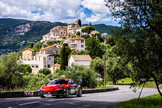 AUTO - RALLYE D™ANTIBES - COTE D™AZUR 2026 23 BAFFOUN Philippe, DUCHAINE Eloise, Alpine A110 RGT, action during the Rallye d™Antibes 2026 - CÃ te d™Azur, 3rd round of the Championnat de France des Rallyes 2026, from May 16 to 17, 2026 in Antibes, France - AntibesFrance  Copyright: xBastienxRouxx