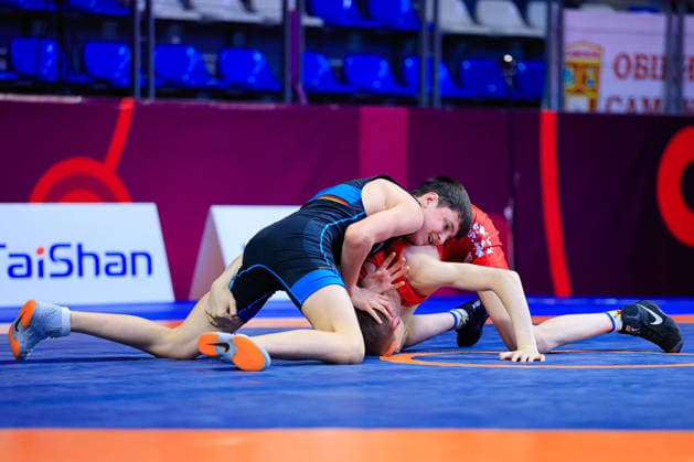 U17 Wrestling European Championships 48kg FS Bogdan Sapojnic GER df Ivan Astreika BLR Copyright: xKostadinxAndonov xUnitedxWorldxWrestlingx Kostadin Andonov United World Wrestling