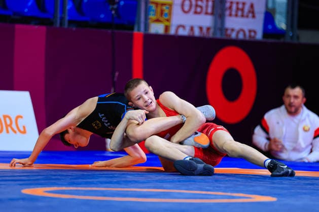 U17 Wrestling European Championships 48kg FS Bogdan Sapojnic GER df Ivan Astreika BLR Copyright: xKostadinxAndonov xUnitedxWorldxWrestlingx Kostadin Andonov United World Wrestling