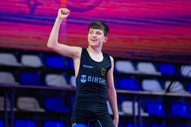 U17 Wrestling European Championships 48kg FS Bogdan Sapojnic GER Copyright: xKostadinxAndonov xUnitedxWorldxWrestlingx Kostadin Andonov United World Wrestling