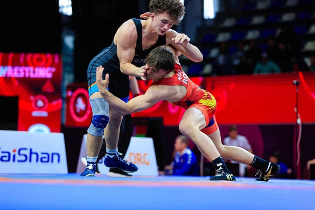 U17 Wrestling European Championships 65kg FS Istvan Nagy ROU df Neo Alexander Warkentin GER Copyright: xKostadinxAndonov xUnitedxWorldxWrestlingx Kostadin Andonov United World Wrestling