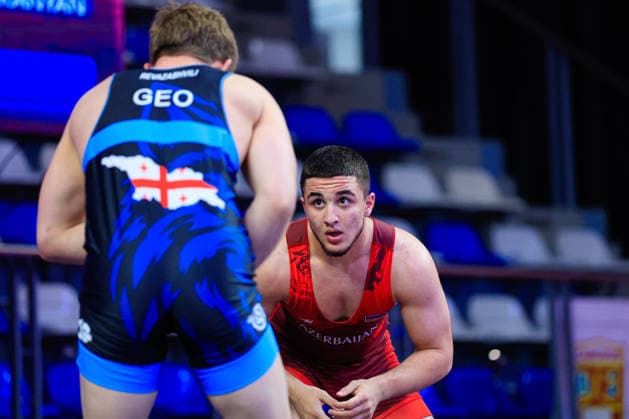 U17 Wrestling European Championships 80kg FS Nihad Suleymanli AZE df Rati Revazashvili GEO Copyright: xKostadinxAndonov xUnitedxWorldxWrestlingx Kostadin Andonov United World Wrestling