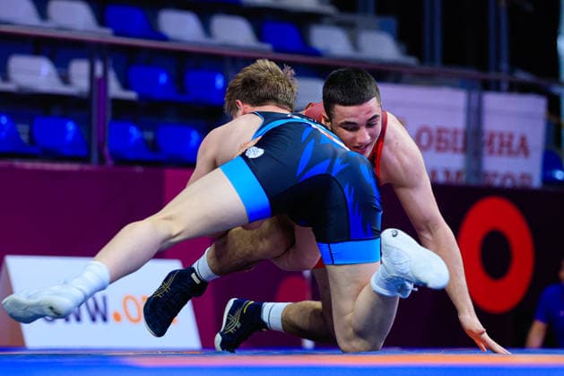U17 Wrestling European Championships 80kg FS Nihad Suleymanli AZE df Rati Revazashvili GEO Copyright: xKostadinxAndonov xUnitedxWorldxWrestlingx Kostadin Andonov United World Wrestling
