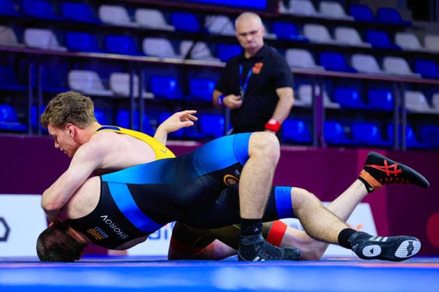 U17 Wrestling European Championships 80kg FS Zoran Shorov MKD df Sven Mikael Teodor Svensson Ljungberg SWE Copyright: xKostadinxAndonov xUnitedxWorldxWrestlingx Kostadin Andonov United World Wrestling
