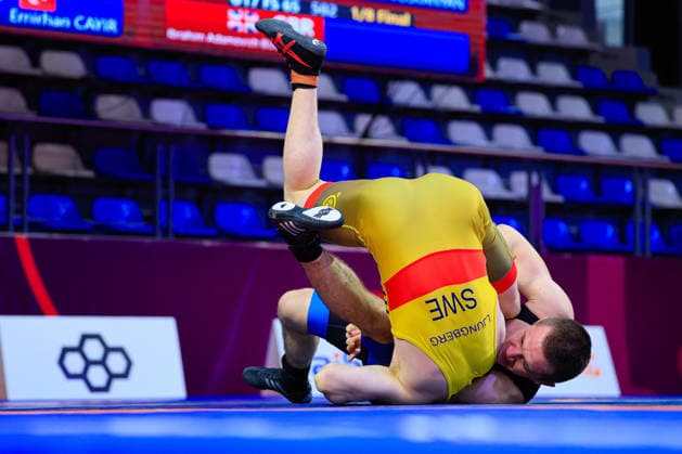 U17 Wrestling European Championships 80kg FS Zoran Shorov MKD df Sven Mikael Teodor Svensson Ljungberg SWE Copyright: xKostadinxAndonov xUnitedxWorldxWrestlingx Kostadin Andonov United World Wrestling