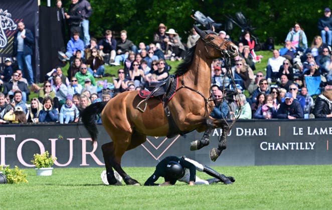 GER Al Shira aa German Jumping Dressage Derby Hamburg 15 05 2026, GER Al Shira aa German Jumping Dressage Derby Hamburg, Prize of the Dreame de CSI4 Al Shira aa Derby Tour 2 Qualification for the German Jumping Derby Tom Schewe GER on King Blue stuertzt am Wall nordphotoxGmbH xWitke nph00002