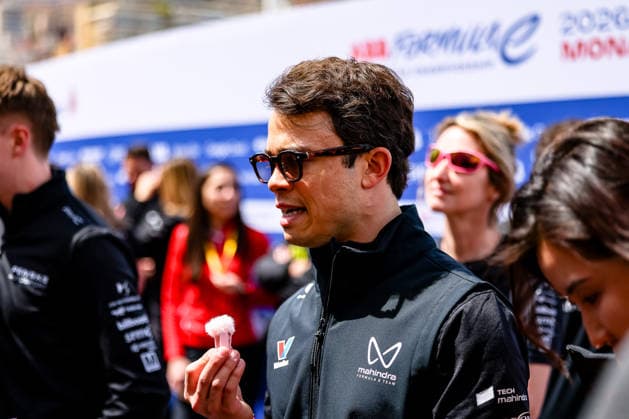 Nyck de Vries Mahindra Racing, 21 in an interview in the media pen, ABB FIA Formula E World Championship, Monaco e Prix 2026, Monte Carlo, Season 12 2025 26, Round 9, 15 05 2026, ABB FIA Formula E World Championship, Monaco e Prix 2026, Monte Carlo, Season 12 2025 26, Round 9, 15 05 2026 Monte Carlo Copyright: xEibner-Pressefoto LauraxRoemerx EP_LRR