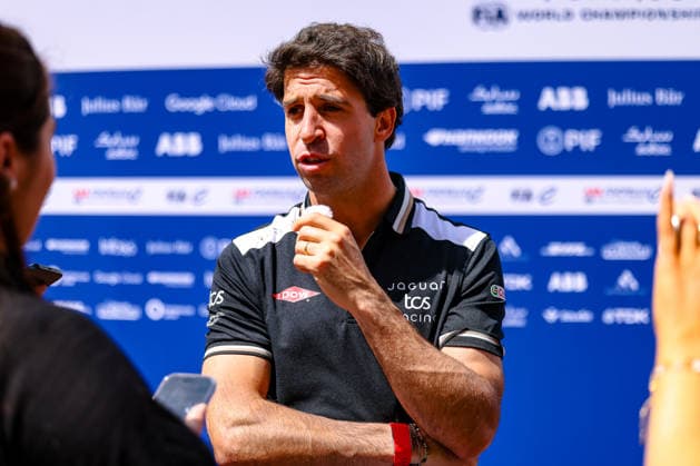 Antonio Felix da Costa Jaguar TCS Racing, 13 interviewed in the media pen, ABB FIA Formula E World Championship, Monaco e Prix 2026, Monte Carlo, Season 12 2025 26, Round 9, 15 05 2026, ABB FIA Formula E World Championship, Monaco e Prix 2026, Monte Carlo, Season 12 2025 26, Round 9, 15 05 2026 Monte Carlo Copyright: xEibner-Pressefoto LauraxRoemerx EP_LRR
