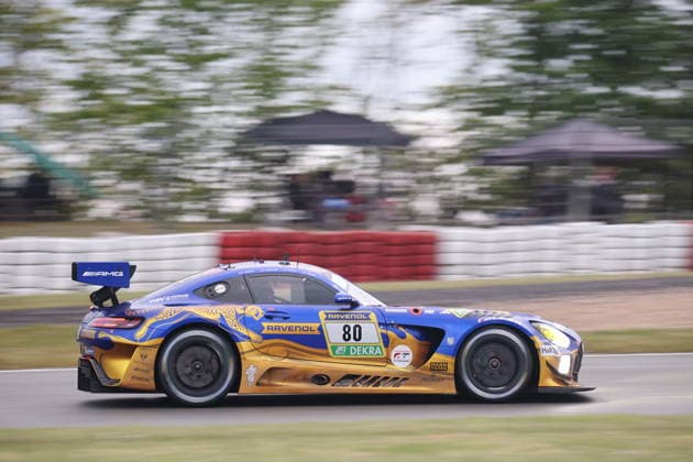 80 Luca Stolz Brachbach GER Maro Engel Monaco GER Maxime Martin BEL Fabian Schiller Troisdorf GER , Mercedes AMG GT3 Evo, Mercedes AMG Team Ravenol Winward Racing GER GER, Motorsport, 54 ADAC Ravenol 24H Rennen Nuerburgring 2025, Qualifying, Thursday, Nuerburg, 14 05 2026 GER, Motorsport, 54 ADAC Ravenol 24H Rennen Nuerburgring 2025, Qualifying, Thursday, Nuerburg, 14 05 2026 Nuerburg Copyright: xEibner-Pressefoto JuergenxAugstx EP_JAT