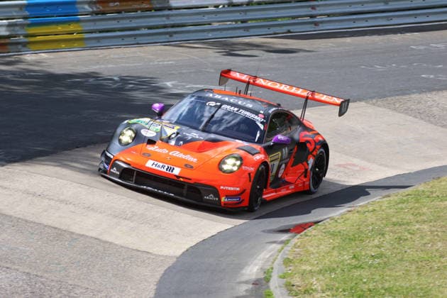 18 Kyle Tilley GBR Jake Hill GBR Patrick Kolb Bad Homburg GER Max Hofer AUT , Porsche 911 GT3 R Evo 2, Team PK Motorsport Lionspeed e K GER GER, Motorsport, 54 ADAC Ravenol 24H Rennen Nuerburgring 2025, Qualifying, Thursday, Nuerburg, 15 05 2026 GER, Motorsport, 54 ADAC Ravenol 24H Rennen Nuerburgring 2025, Qualifying, Thursday, Nuerburg, 15 05 2026 Nuerburg Copyright: xEibner-Pressefoto JuergenxAugstx EP_JAT